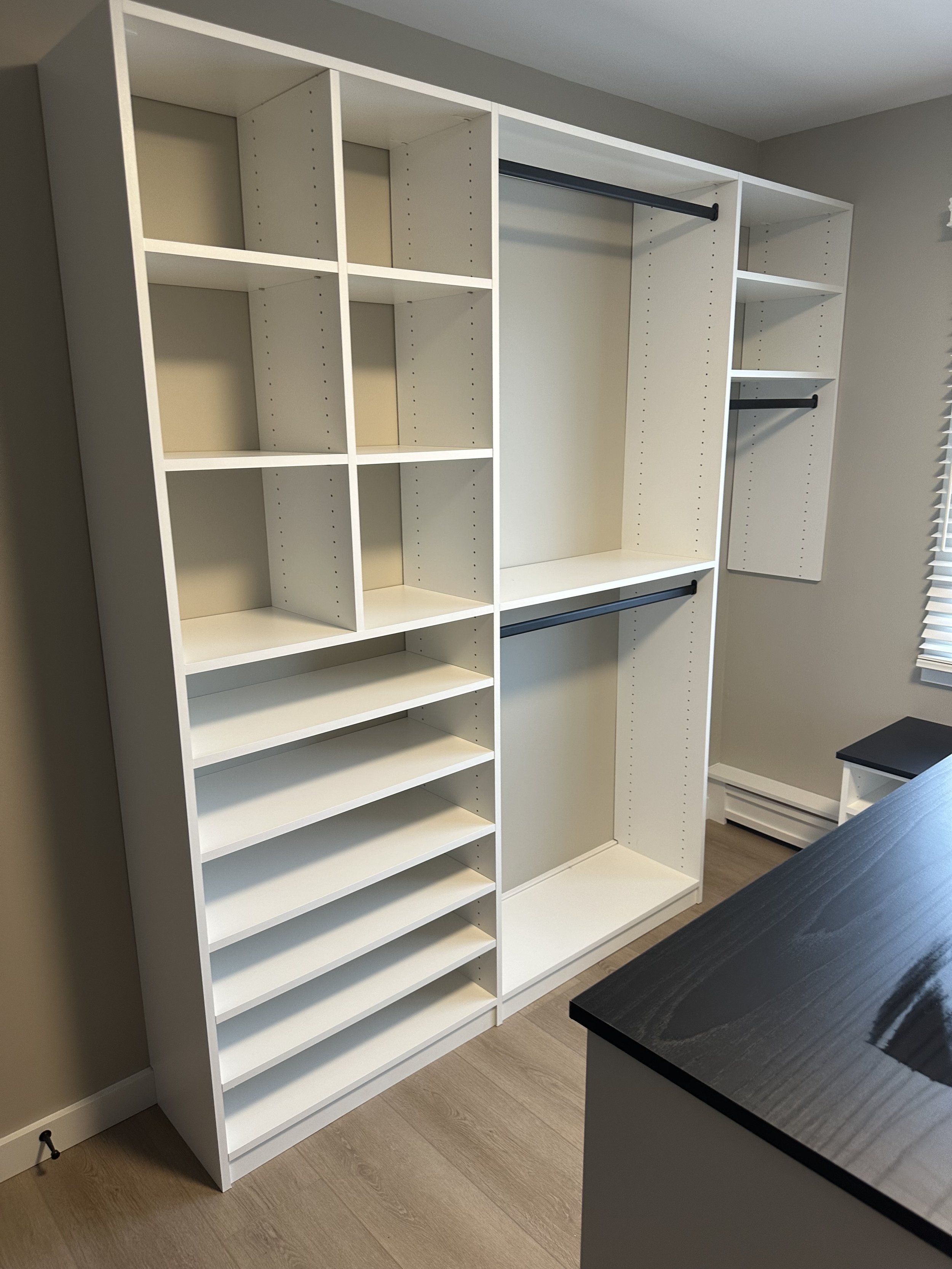 Completed closet