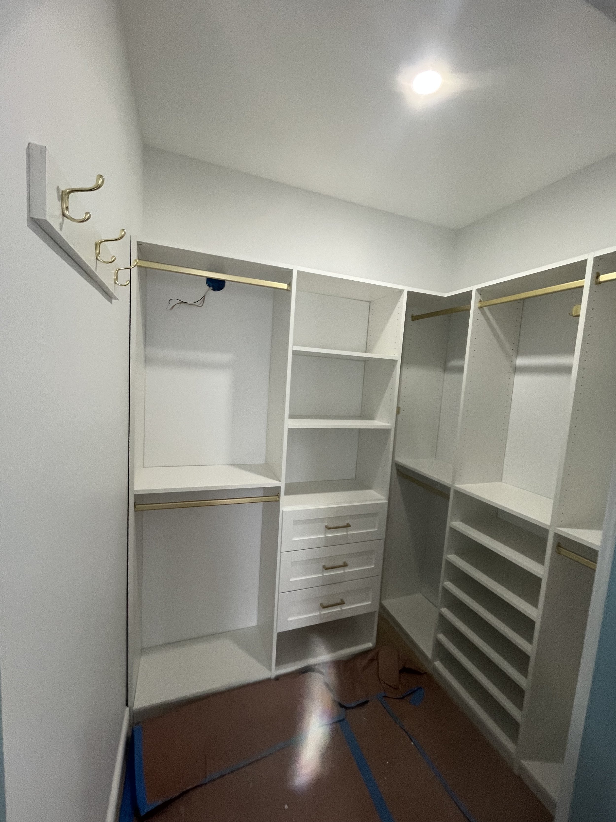 Completed closet