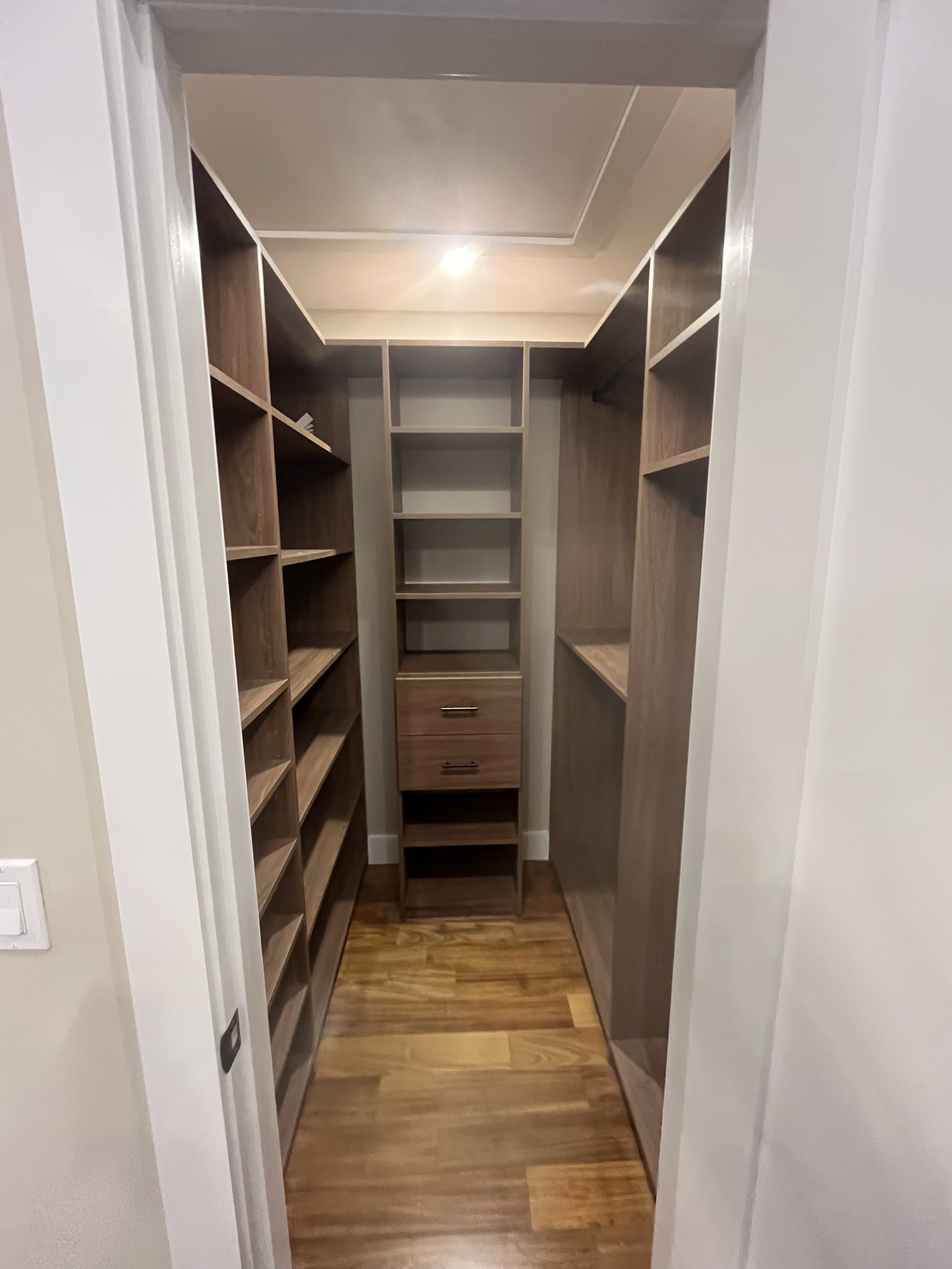 Completed closet