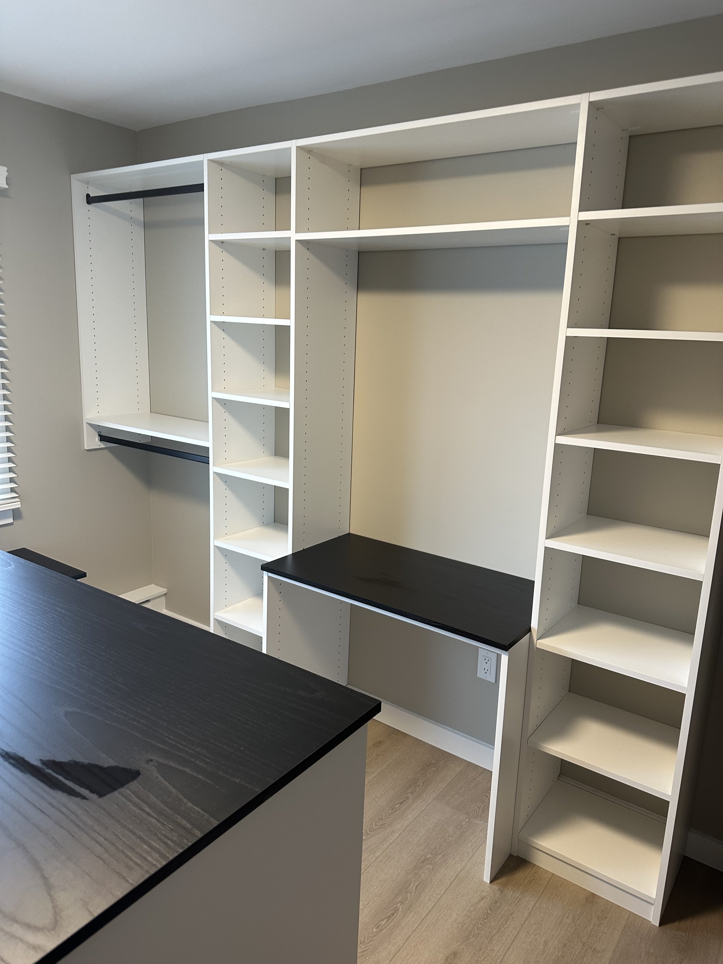 Completed closet