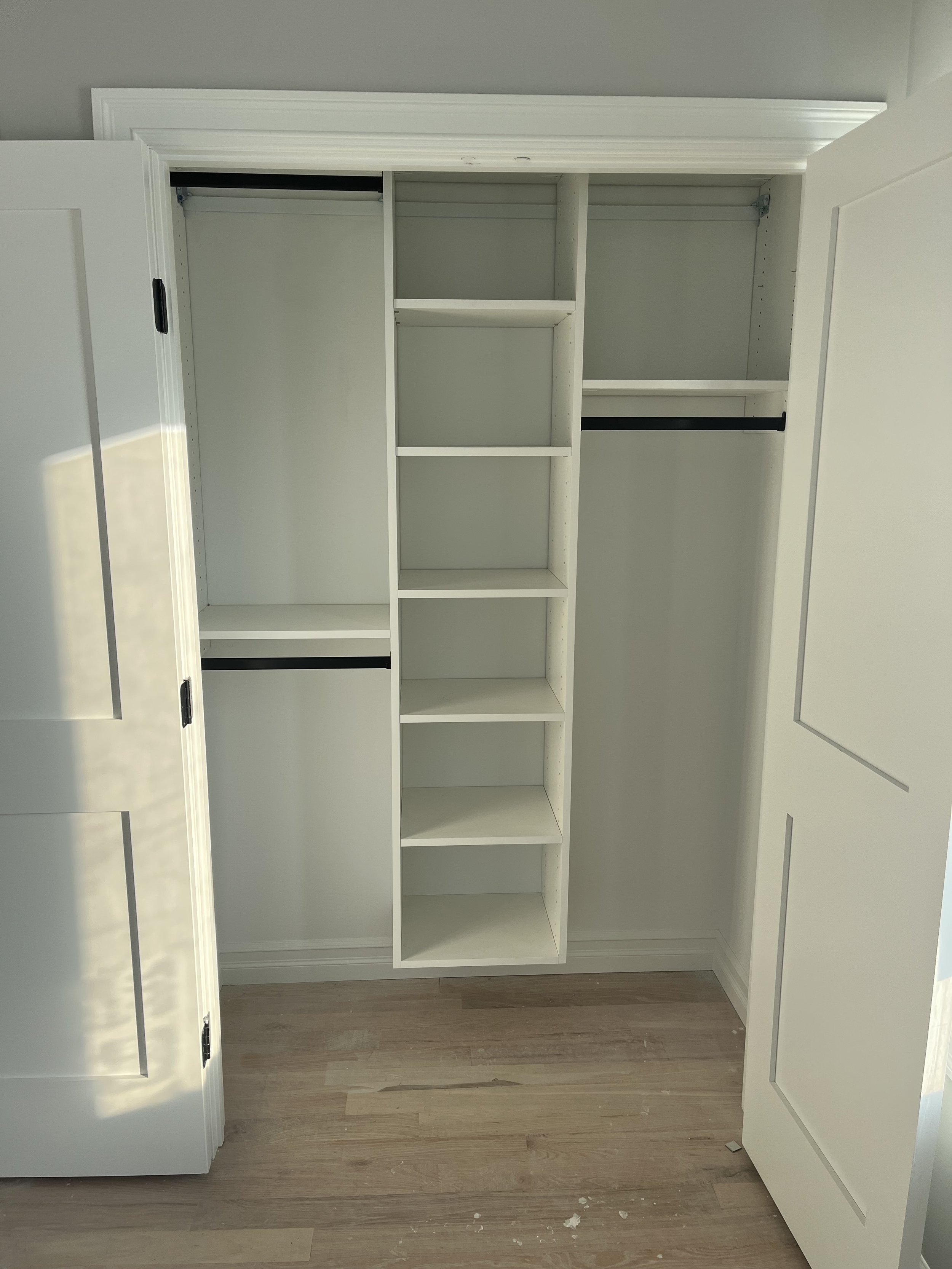 Completed closet