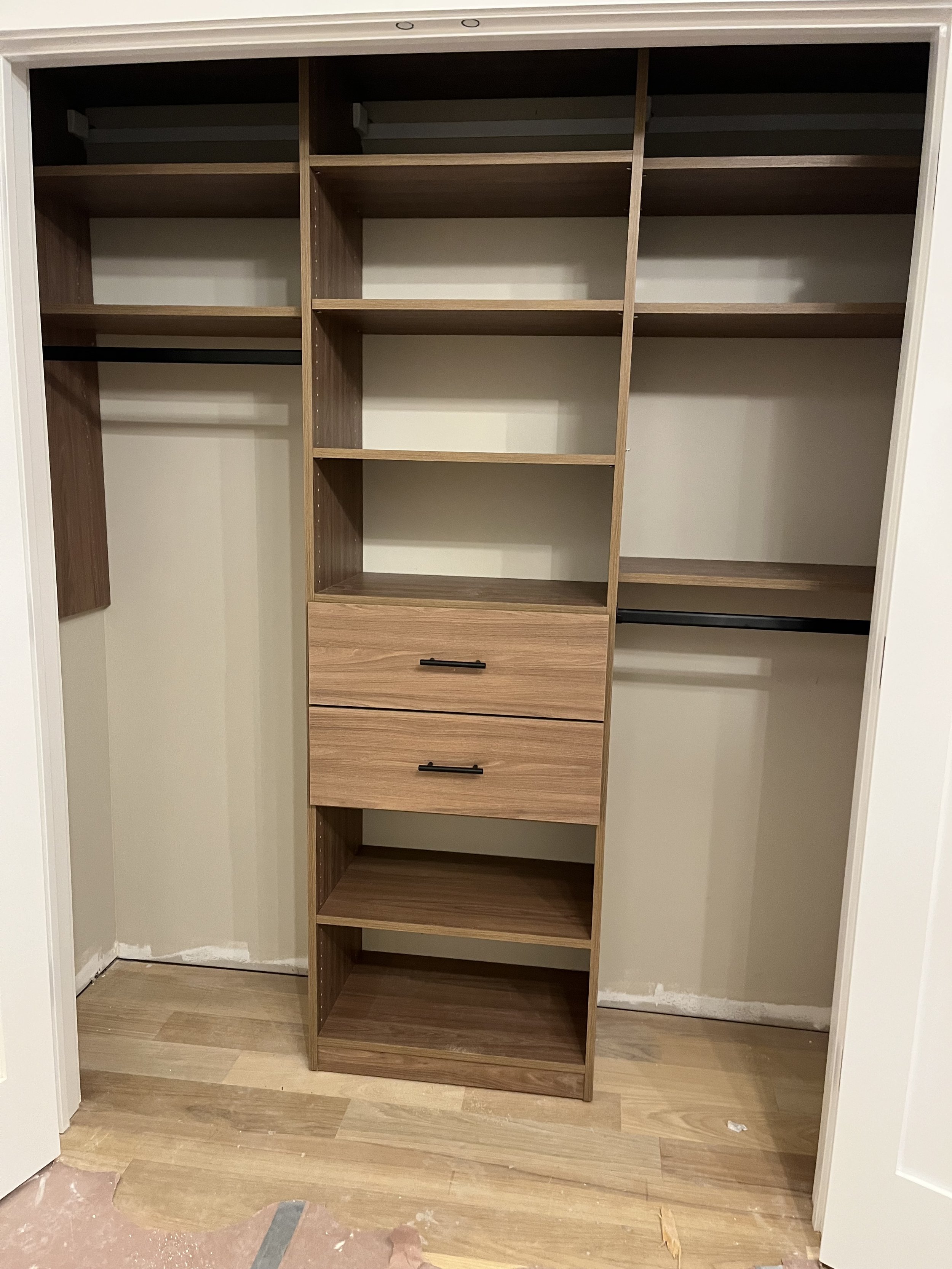Completed closet