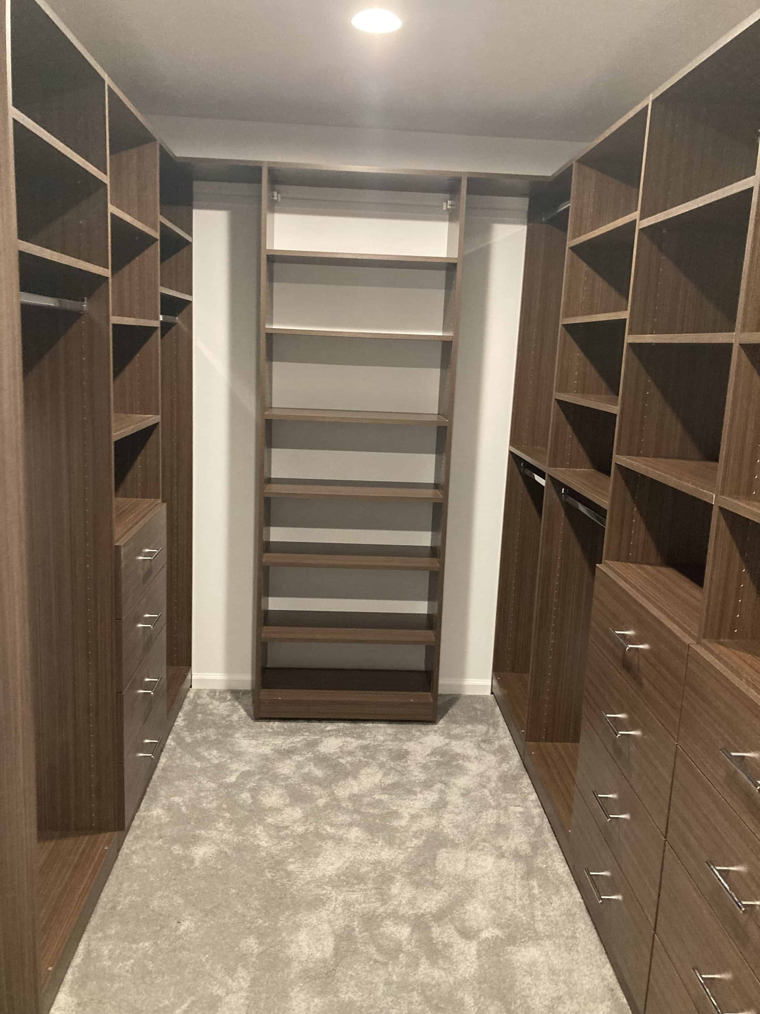 White chocolate finish closet