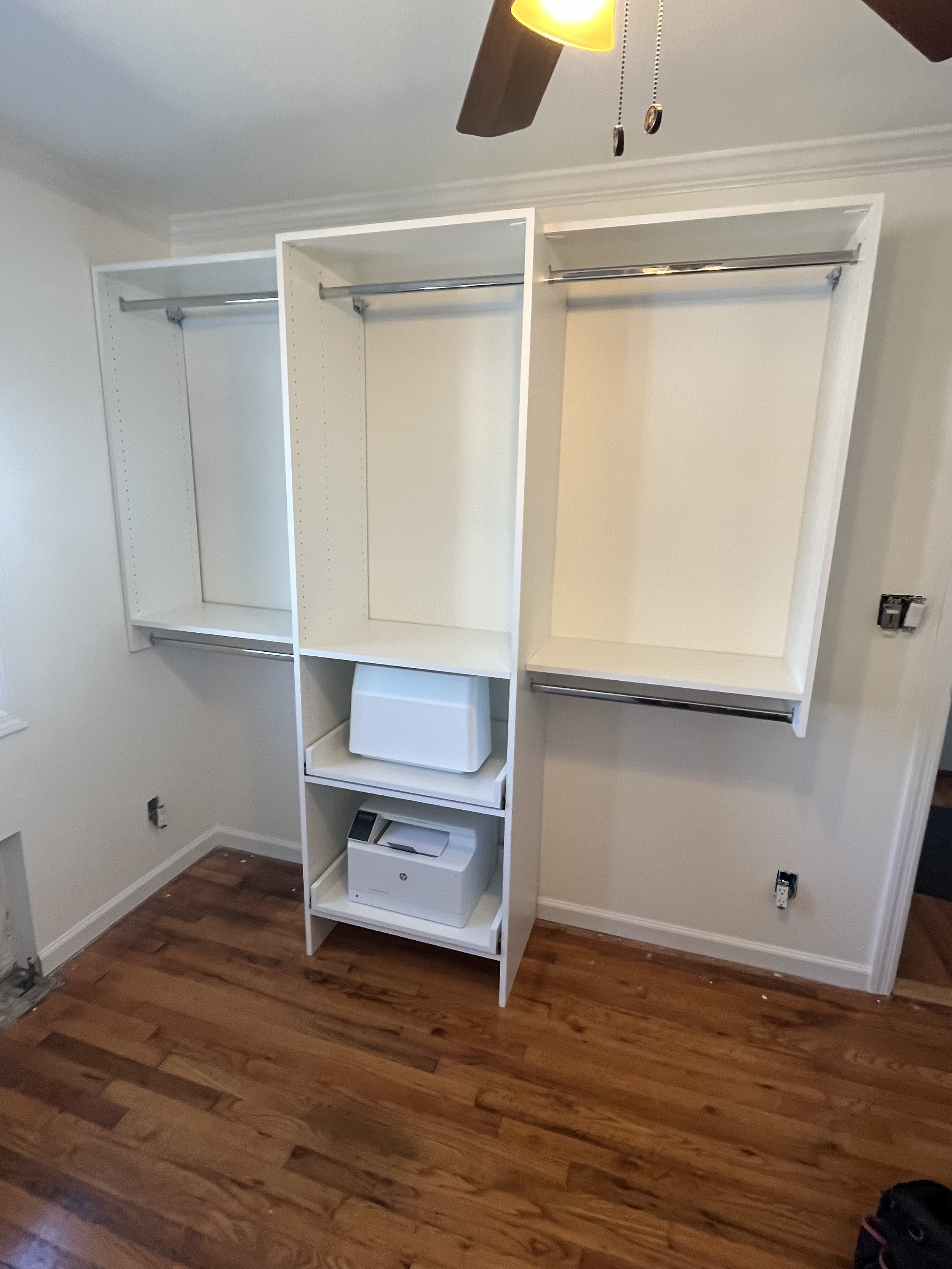 Completed closet