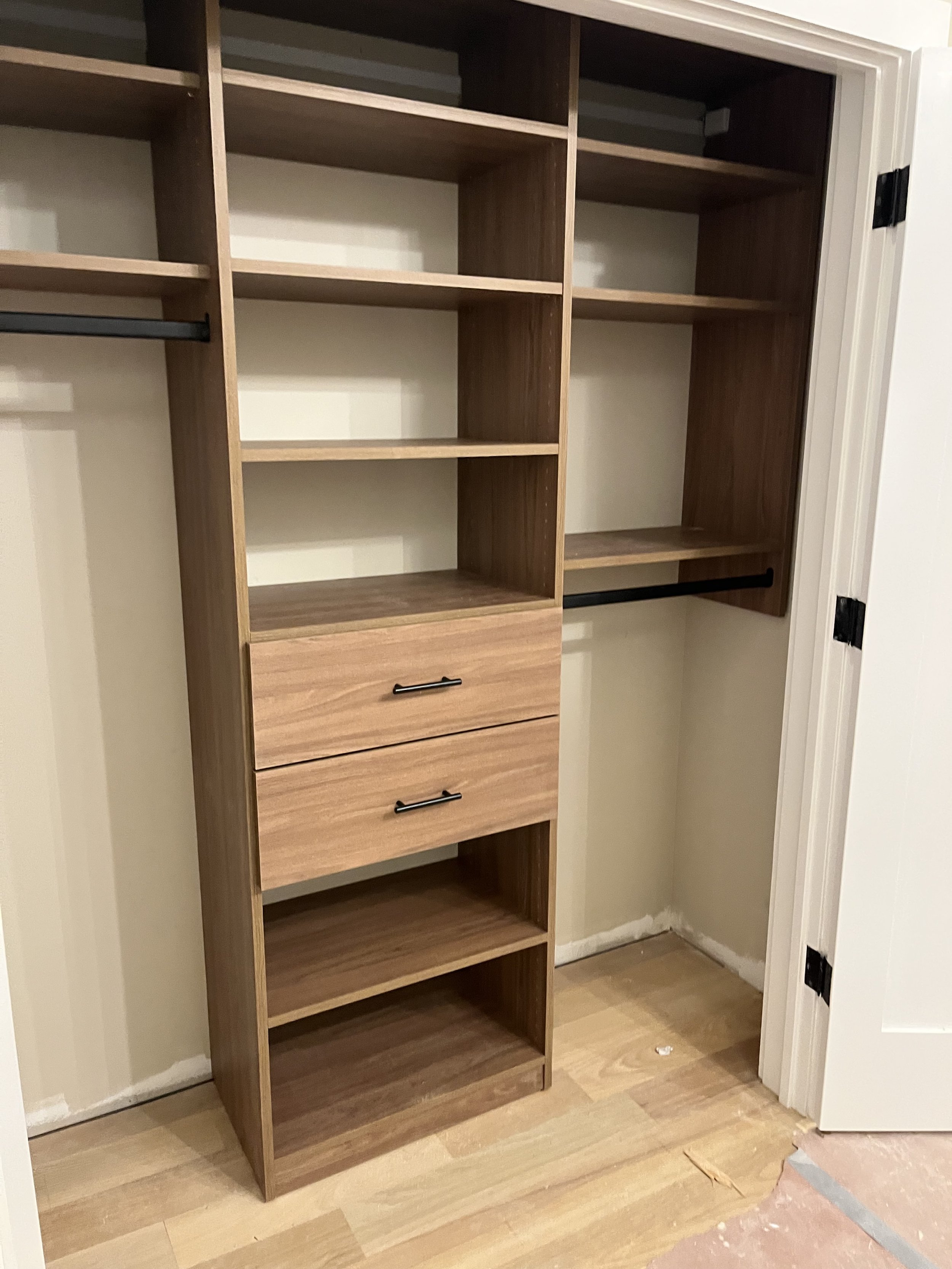 Completed closet
