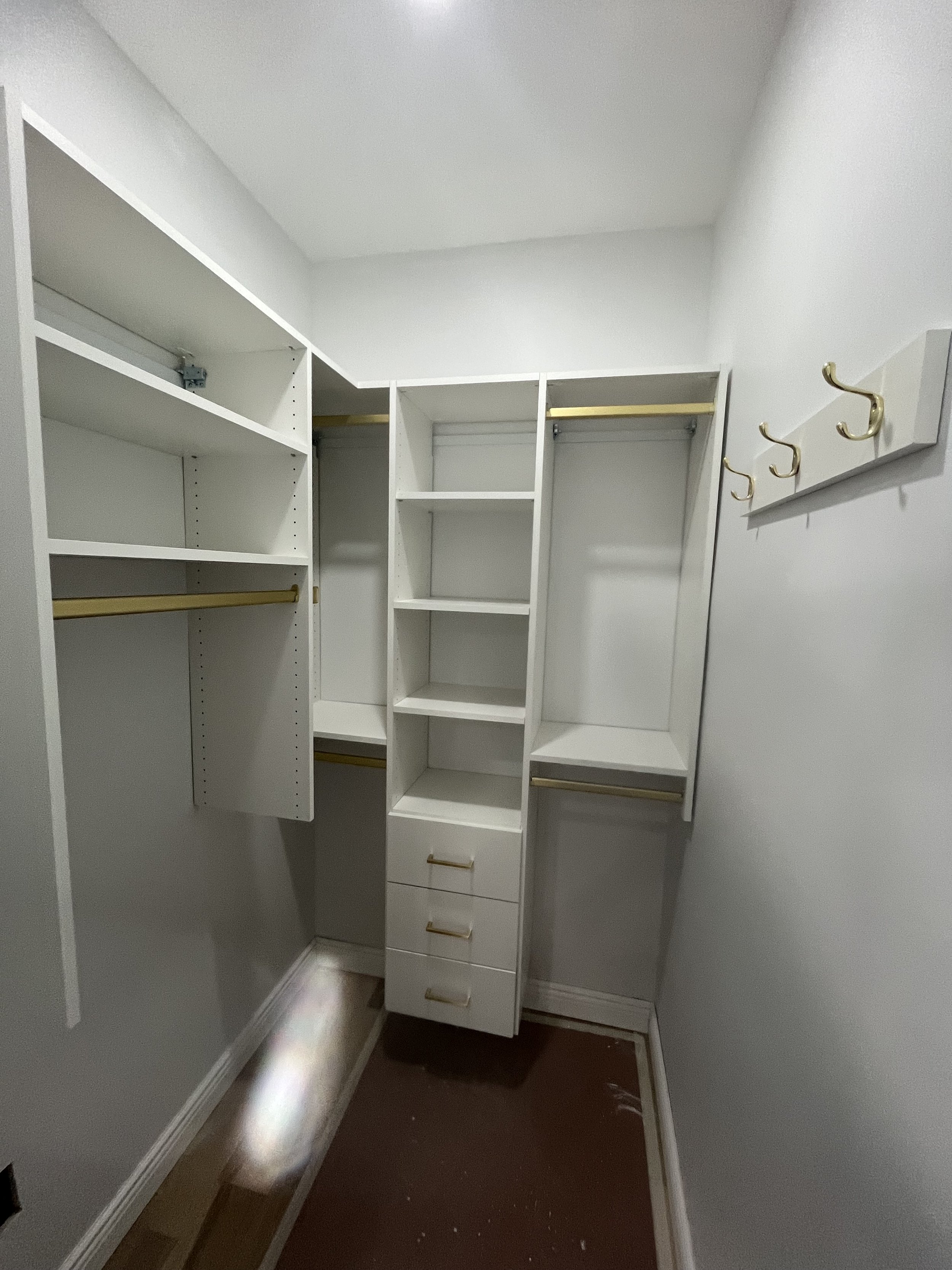 Completed closet