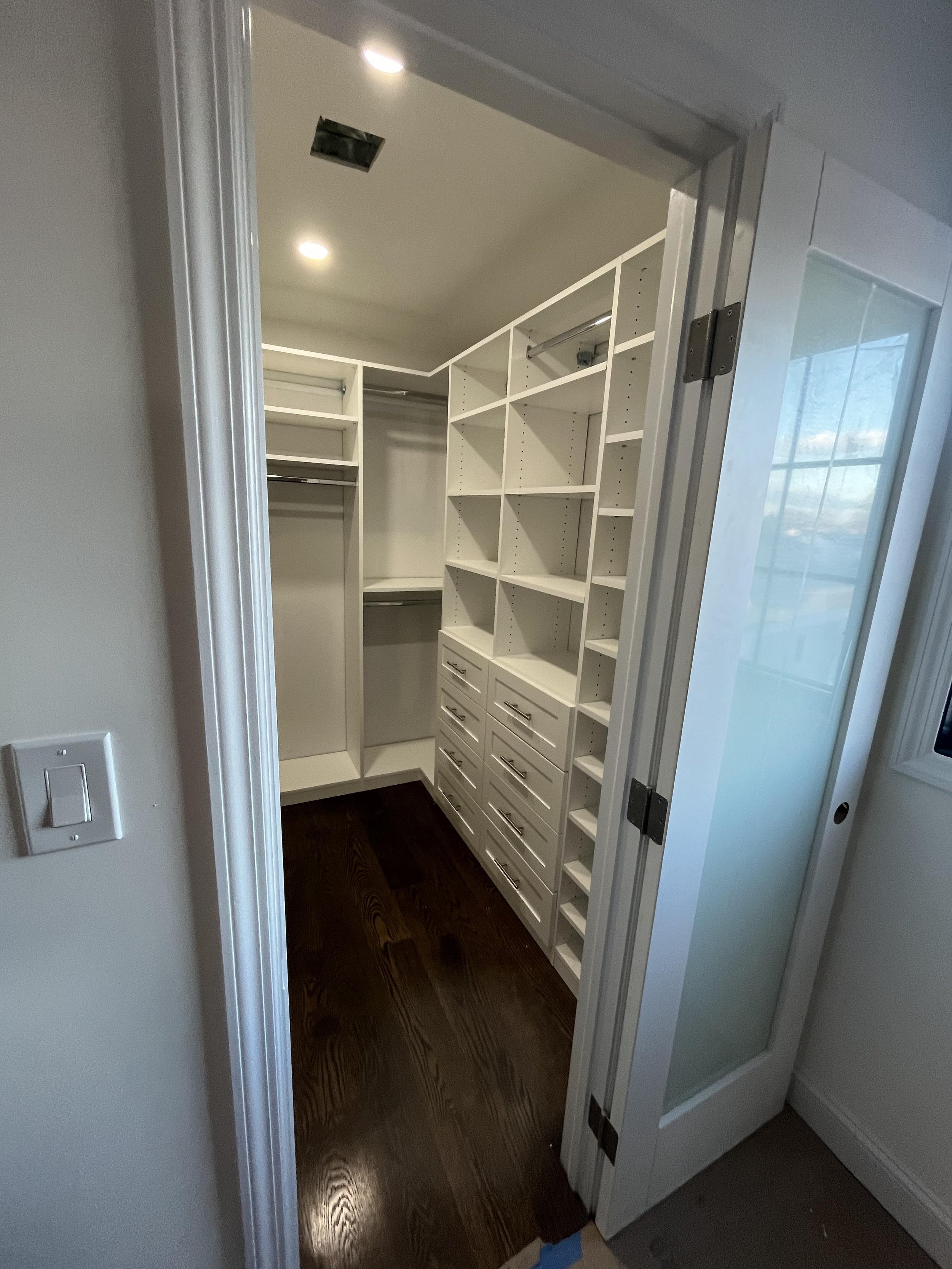 Completed closet