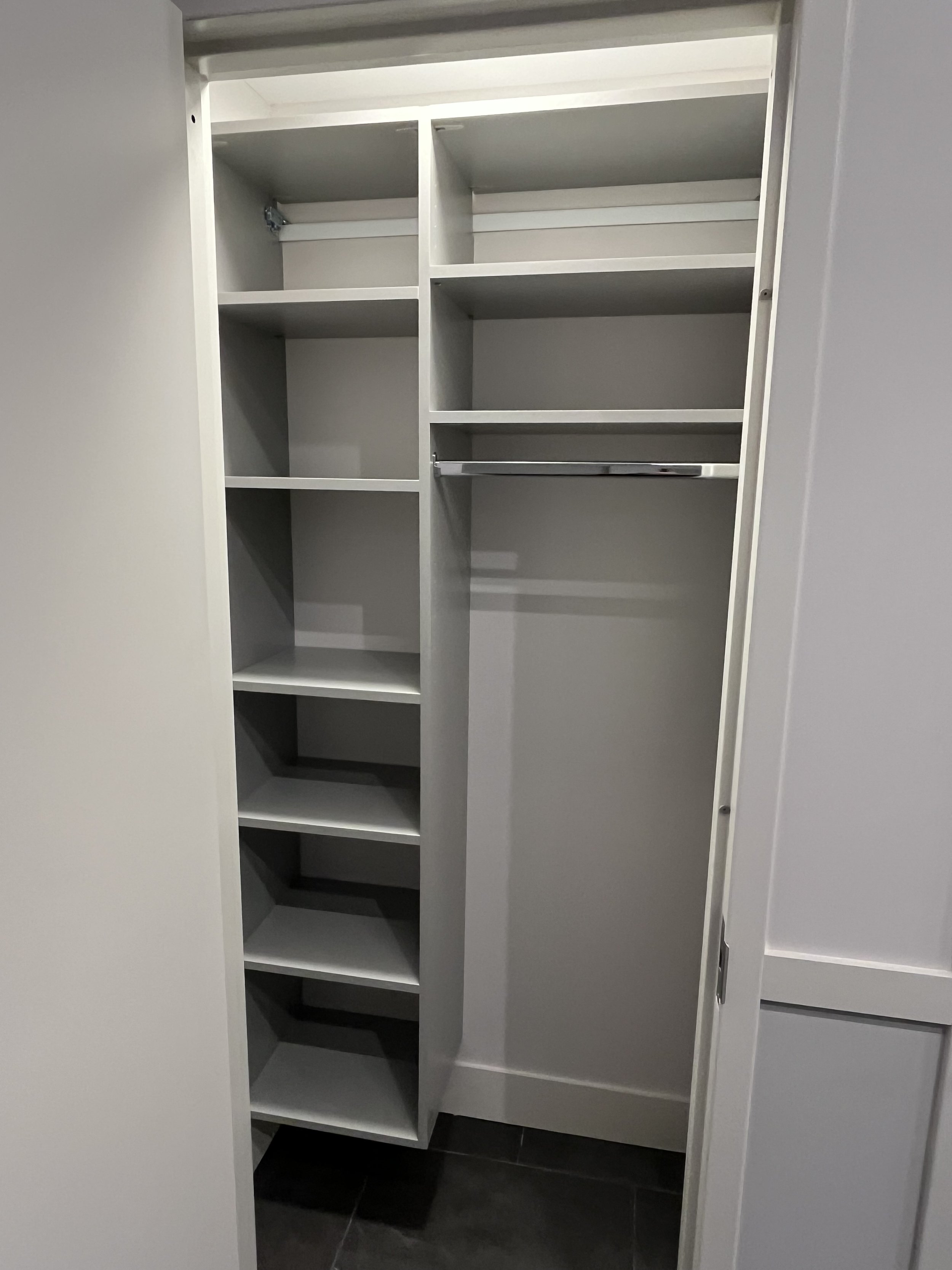 Completed closet install