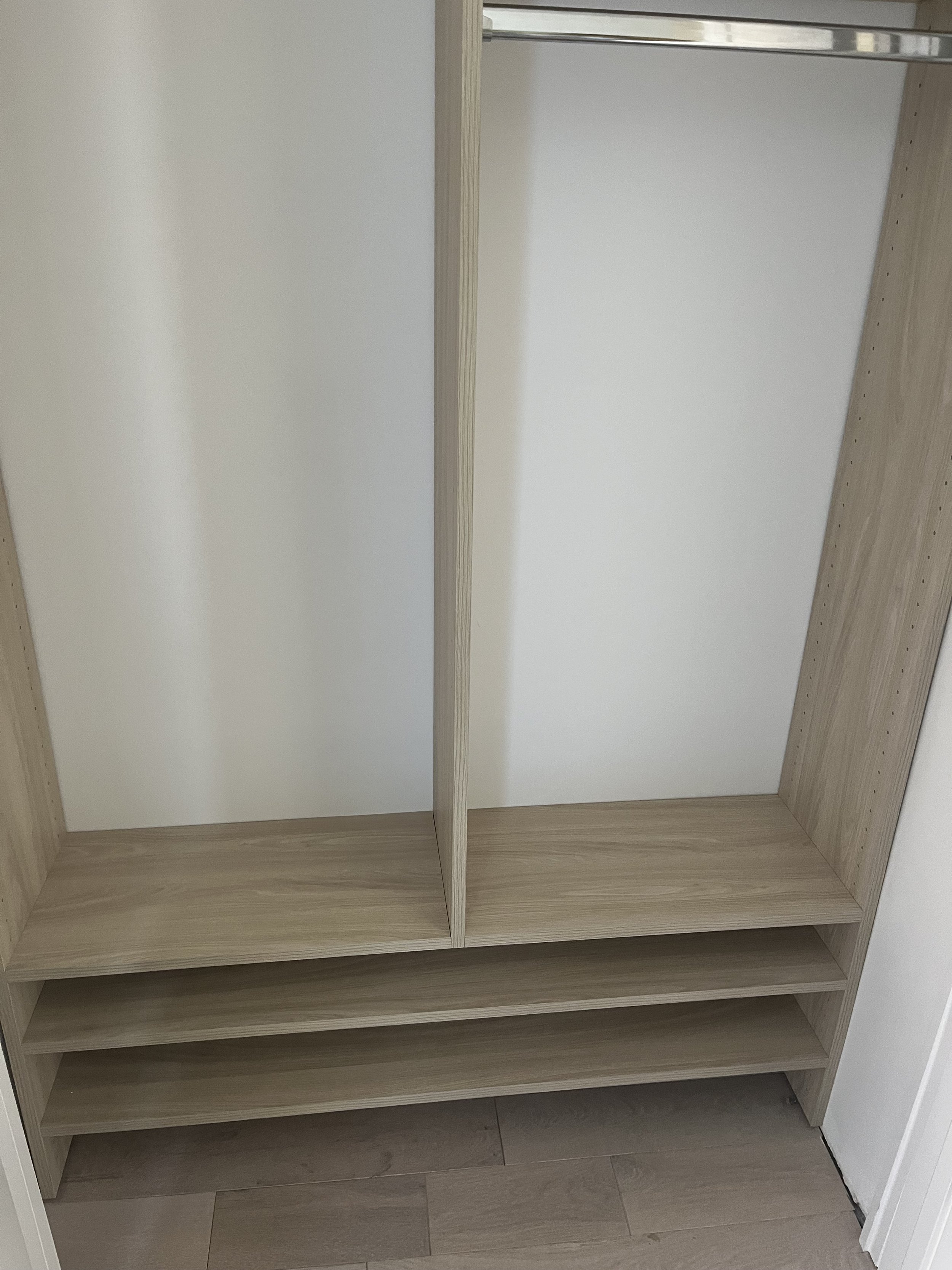 Completed closet