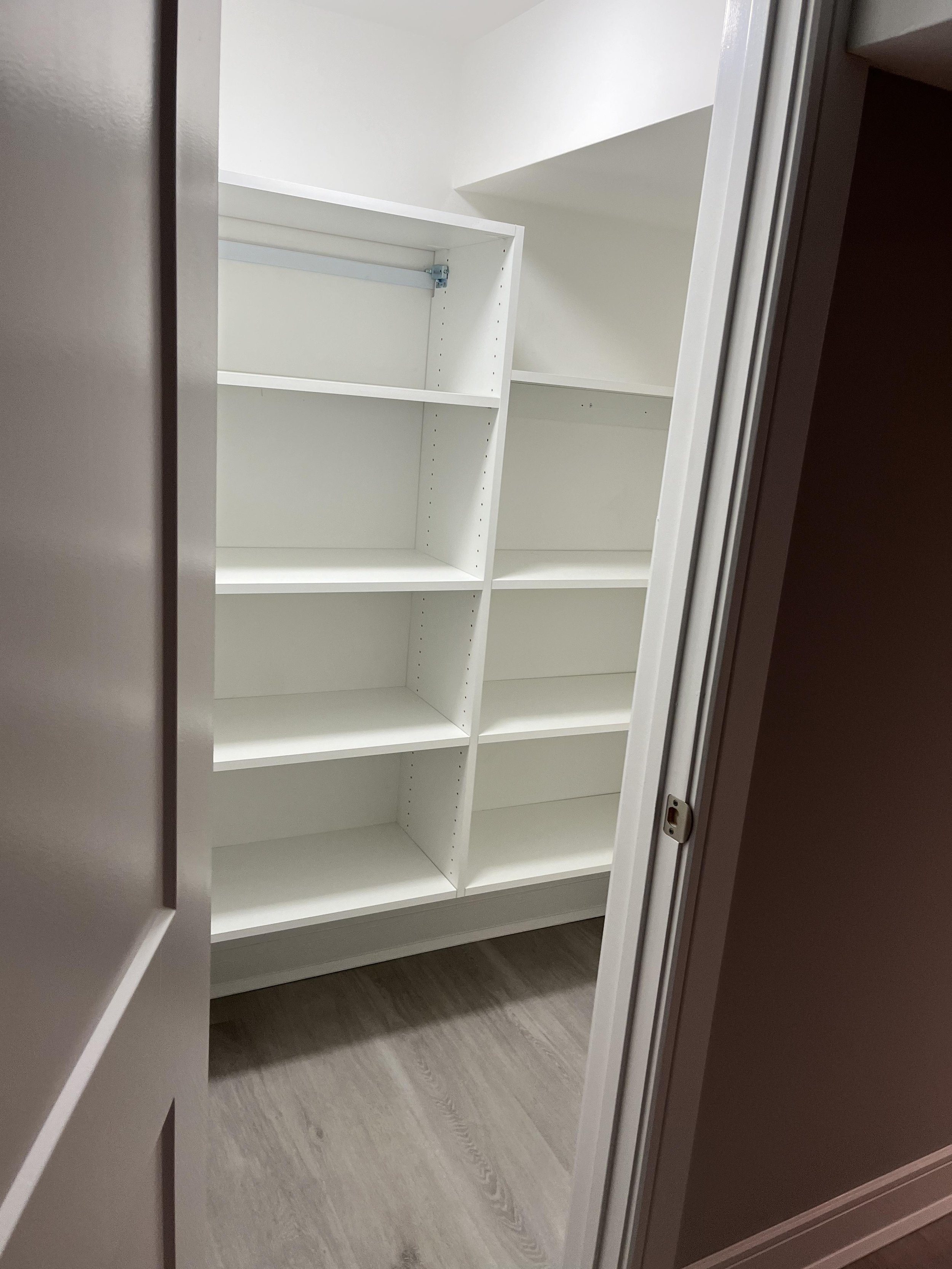 Finished closet detail