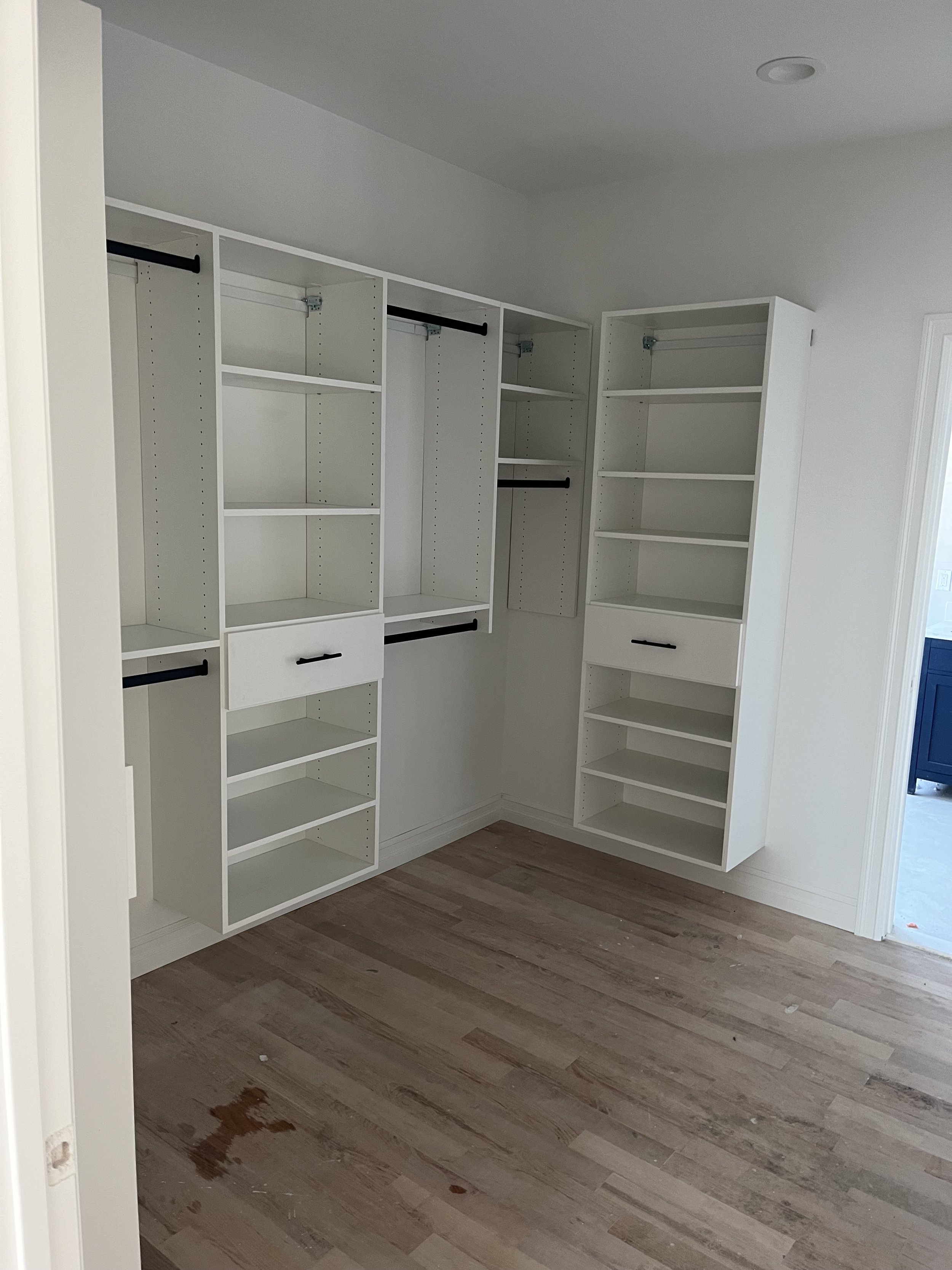 Completed closet
