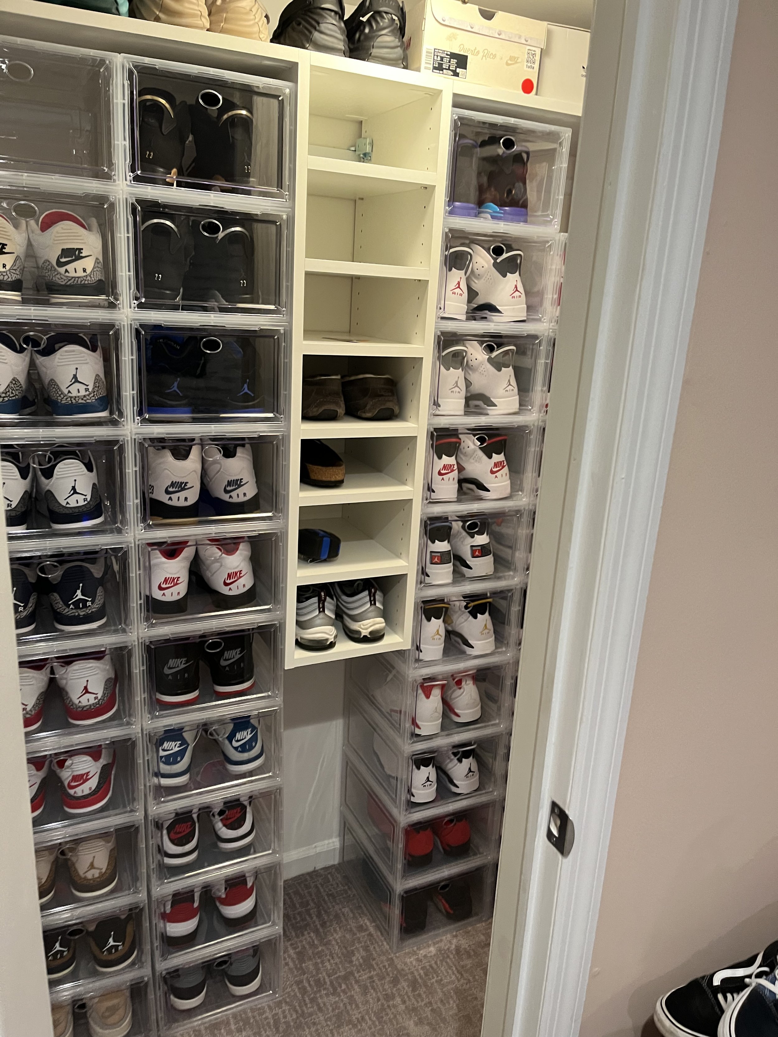 Completed closet detail