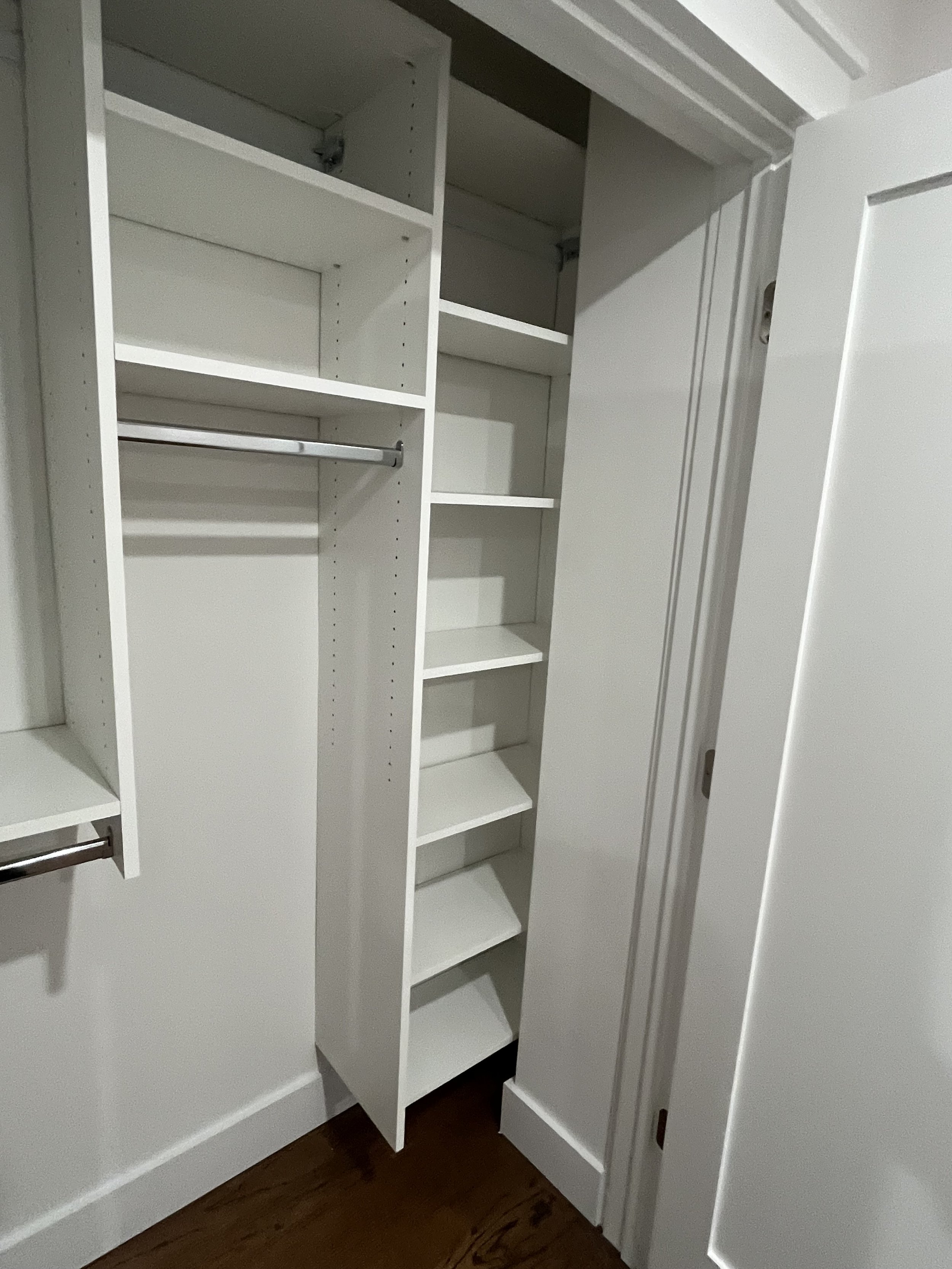 Completed closet