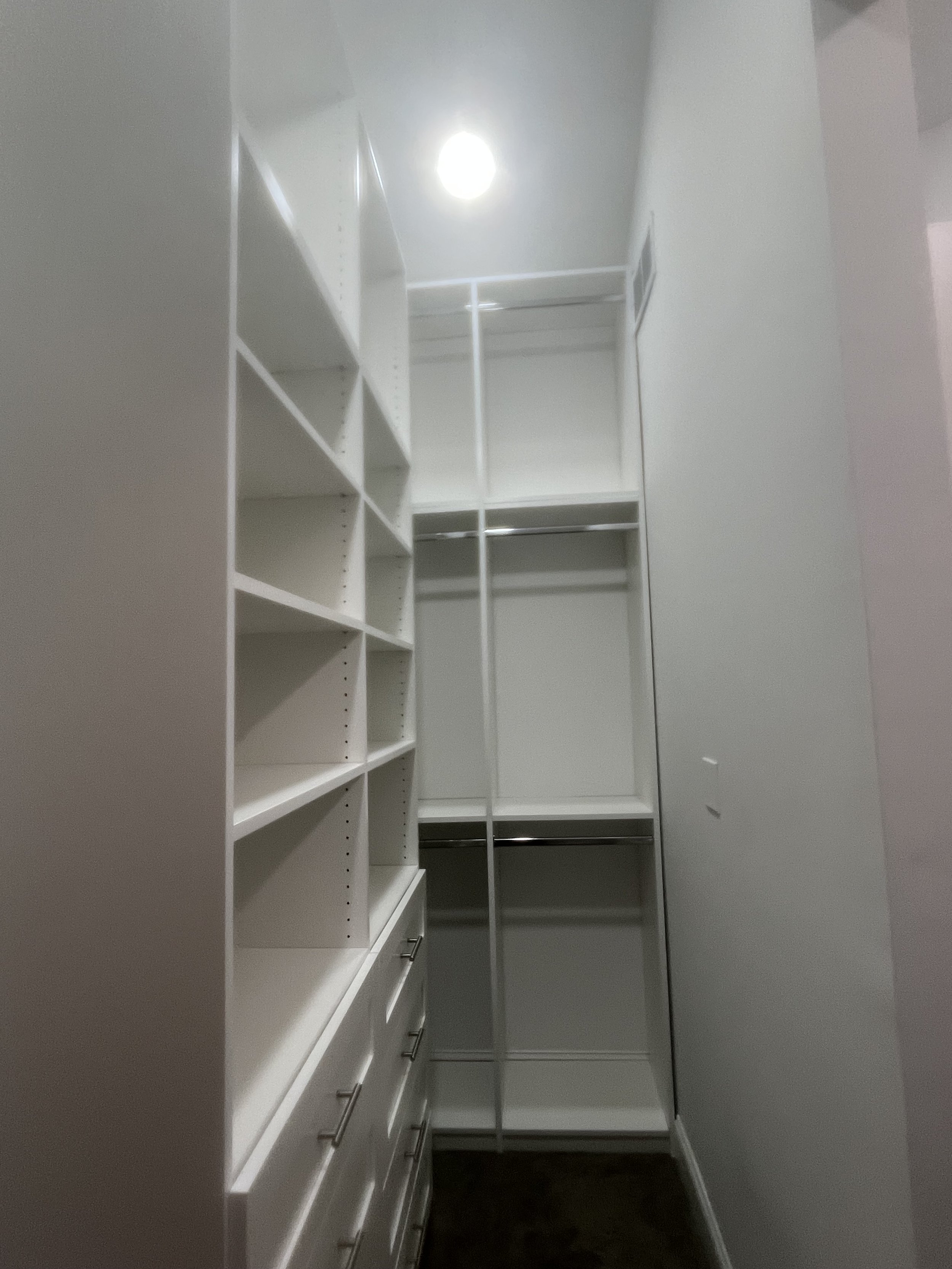 Completed closet