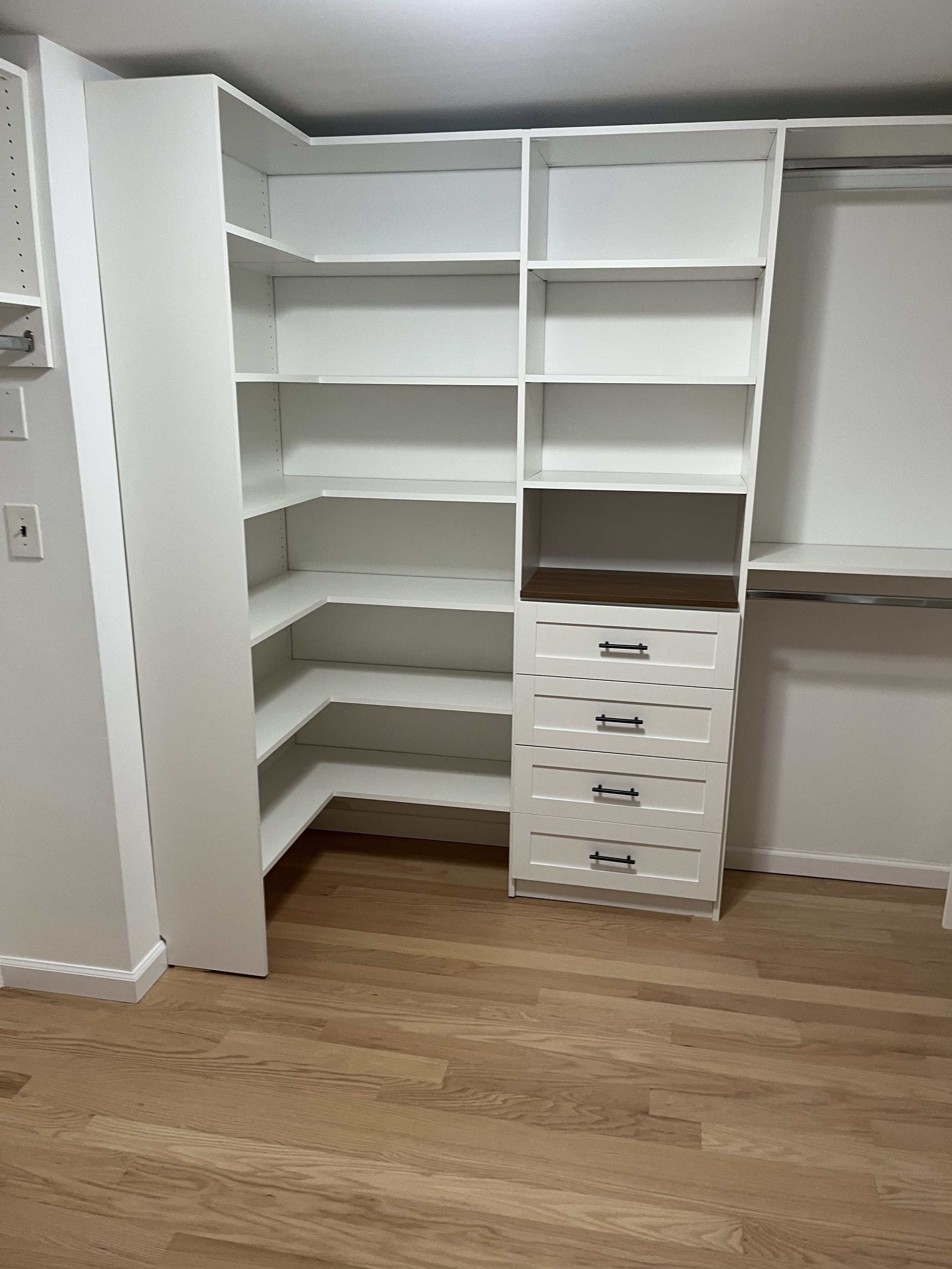 Completed closet