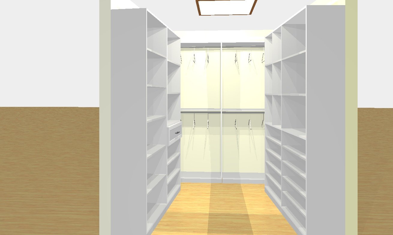 Paolo Madison Dr master walk-in — his back